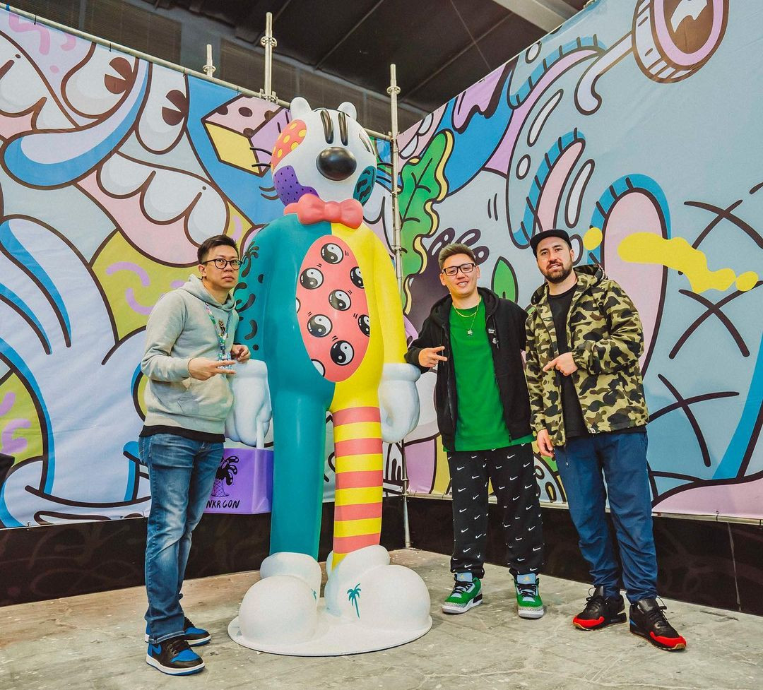 Cody with Steven Harrington at an art and sneaker culture event