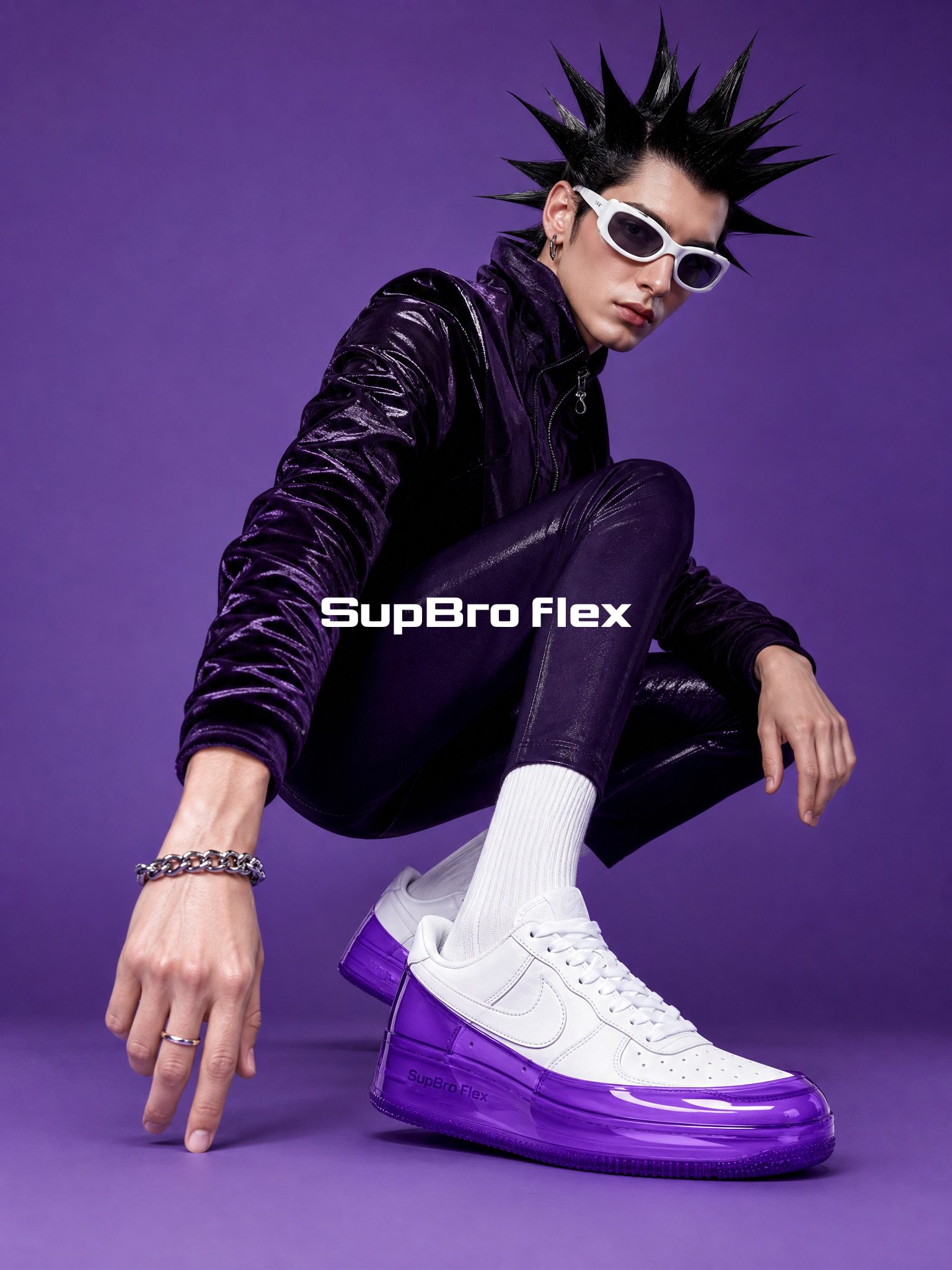 SUPBRO FLEX purple studio campaign